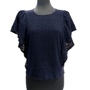 CODE X MODE Flutter Sleeve women’s top size XS Excellent Pre-Owned Condition
